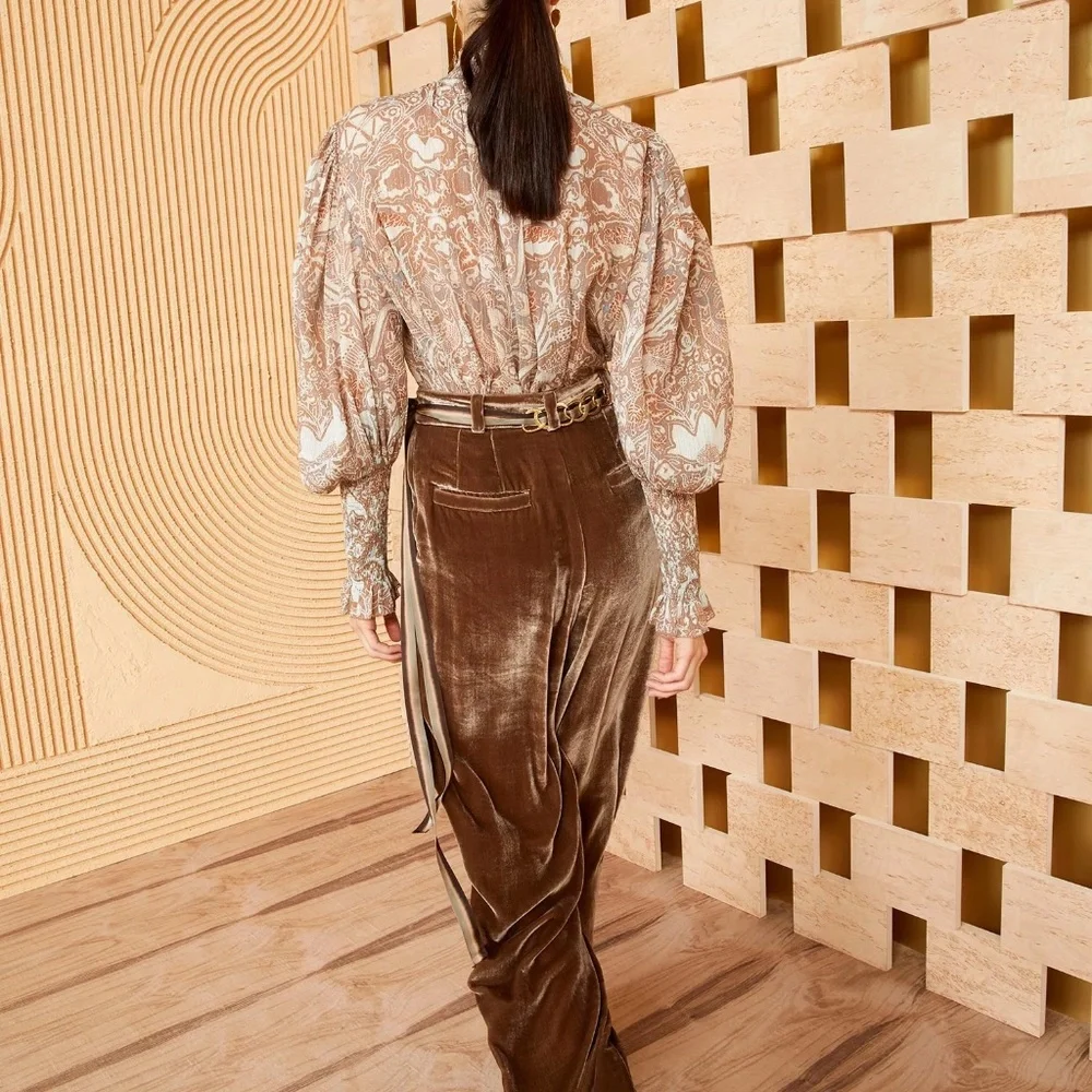 Ulla Johnson Veronica velvet pants trousers NWT $490  Size 6 Holiday - Picture 2 of 4